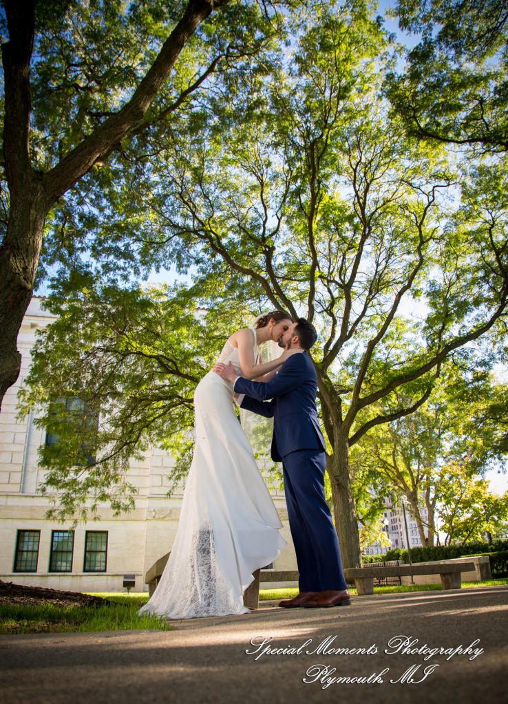 Andrea & Jonathan at Detroit Public Library Detroit MI wedding photograph