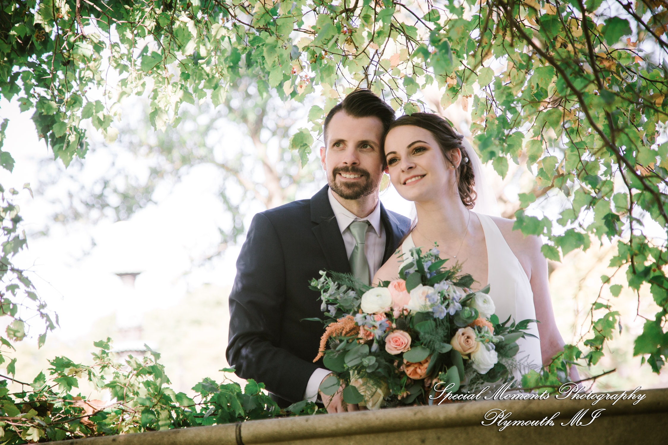 Andrea & Jonathan at Detroit Public Library Detroit MI wedding photograph