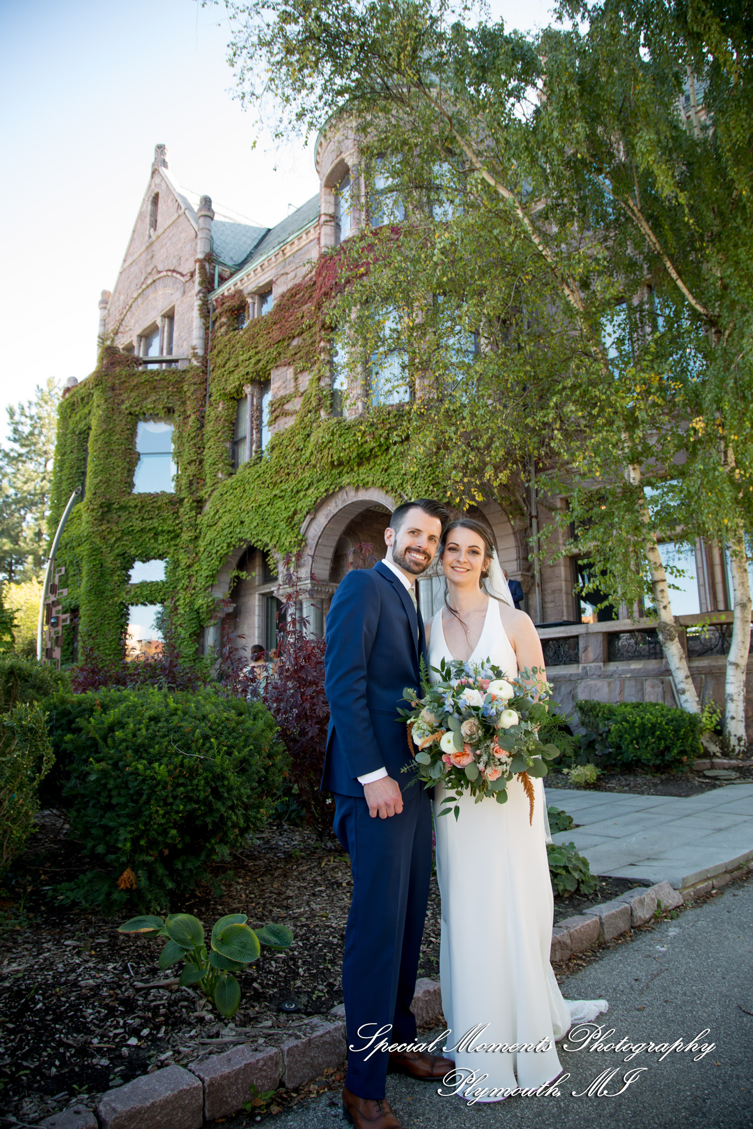 Andrea & Jonathan at The Whitney Detroit MI wedding photograph
