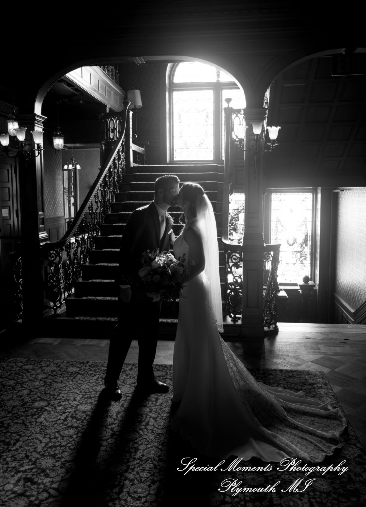 Andrea & Jonathan at The Whitney Detroit MI wedding photograph