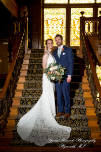 Andrea & Jonathan at The Whitney Detroit MI wedding photograph