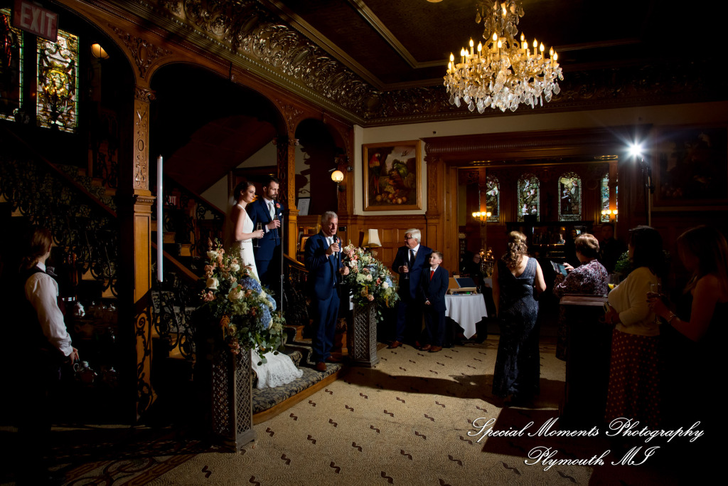 Andrea & Jonathan at The Whitney Detroit MI wedding photograph