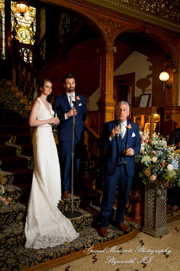 Andrea & Jonathan at The Whitney Detroit MI wedding photograph