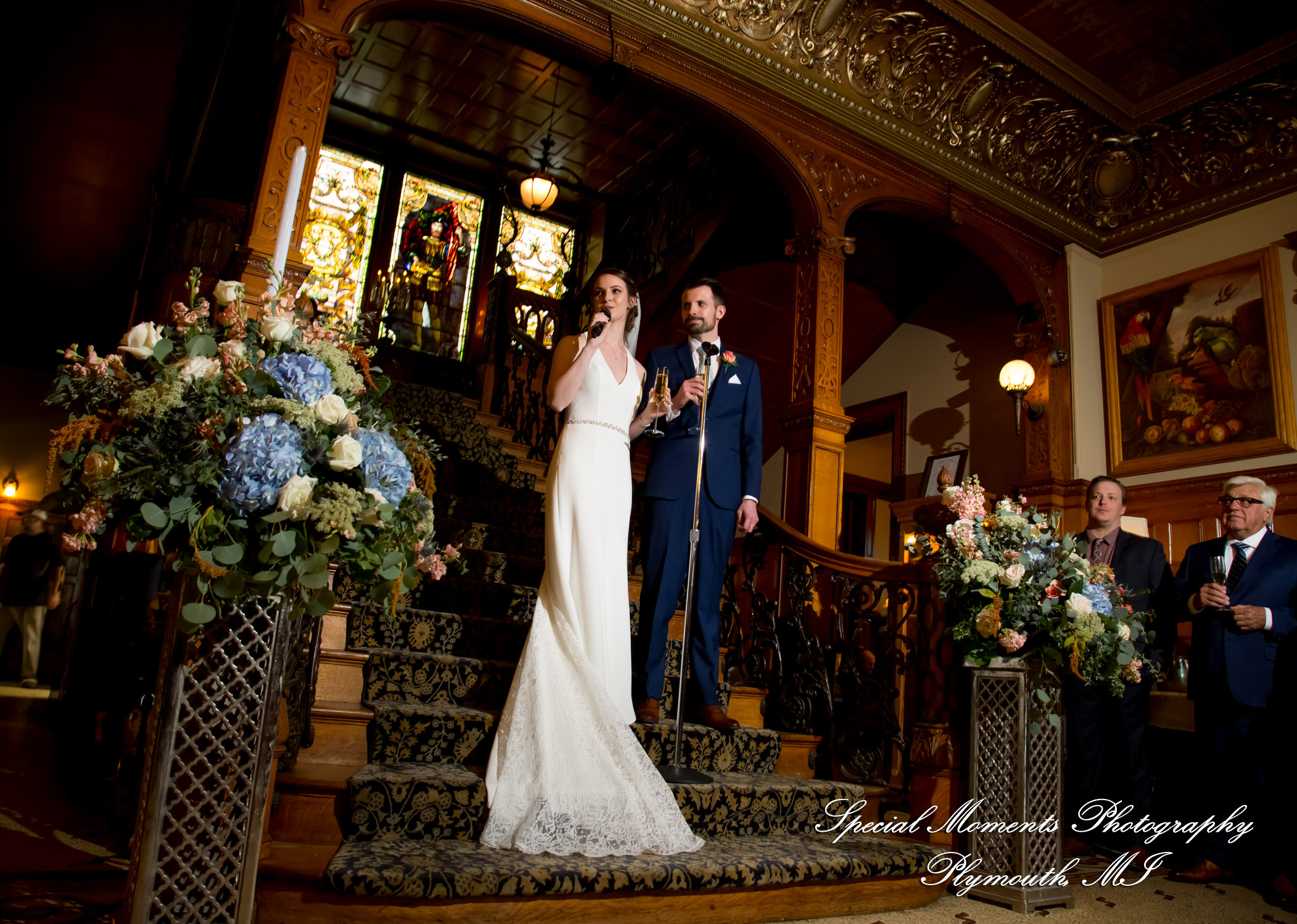 Andrea & Jonathan at The Whitney Detroit MI wedding photograph