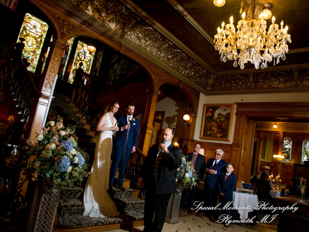 Andrea & Jonathan at The Whitney Detroit MI wedding photograph