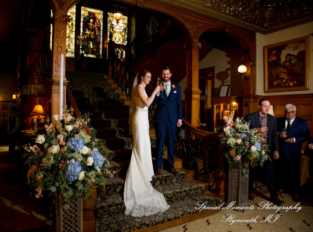 Andrea & Jonathan at The Whitney Detroit MI wedding photograph