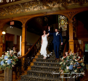 Andrea & Jonathan at The Whitney Detroit MI wedding photograph