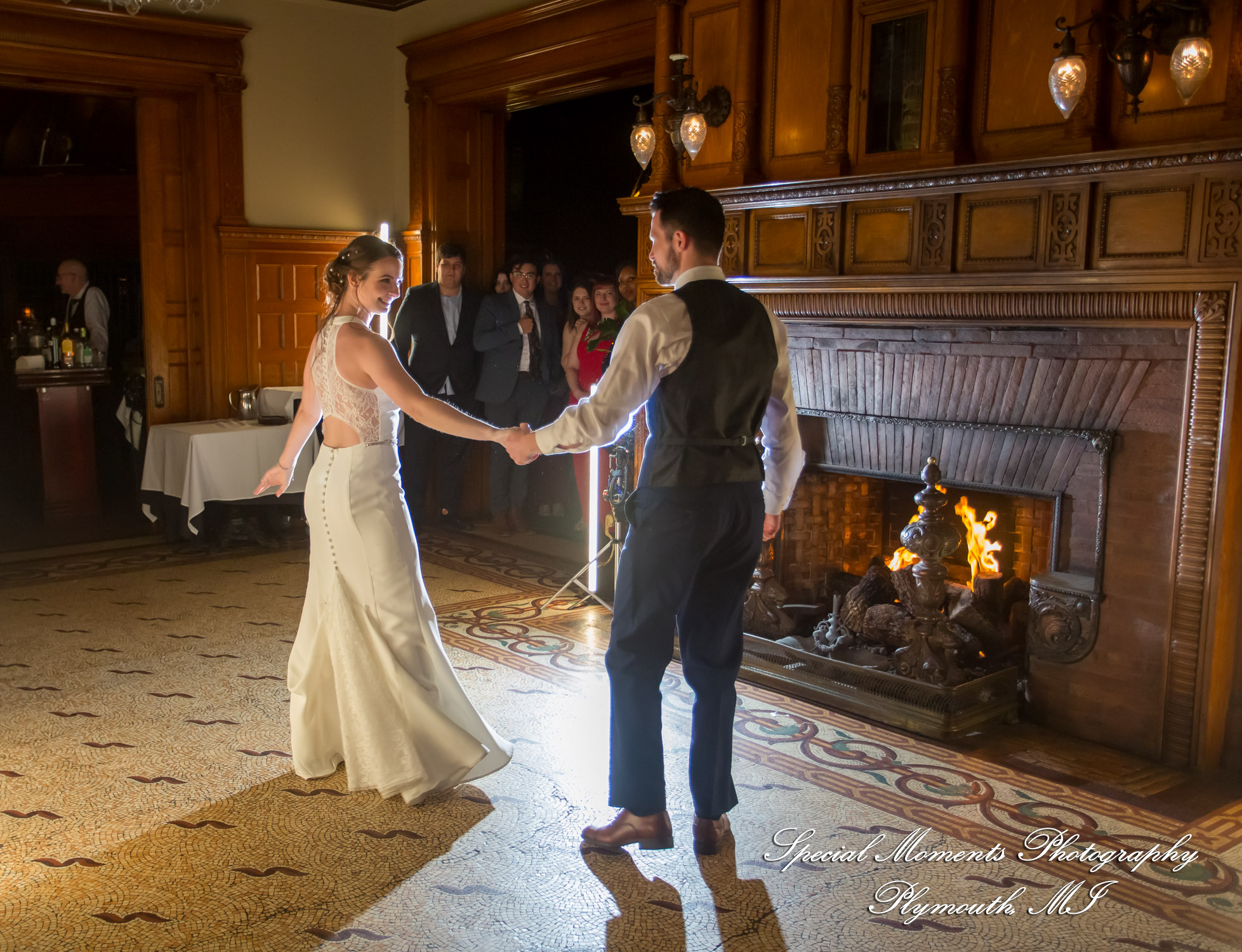 Andrea & Jonathan at The Whitney Detroit MI wedding photograph