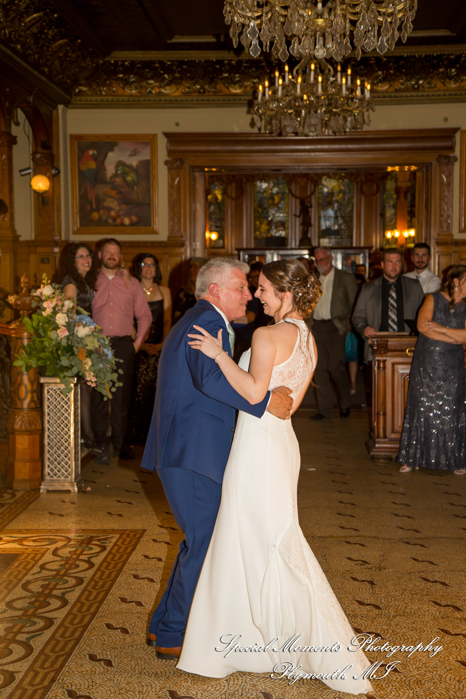 Andrea & Jonathan at The Whitney Detroit MI wedding photograph