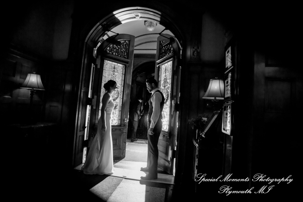 Andrea & Jonathan at The Whitney Detroit MI wedding photograph