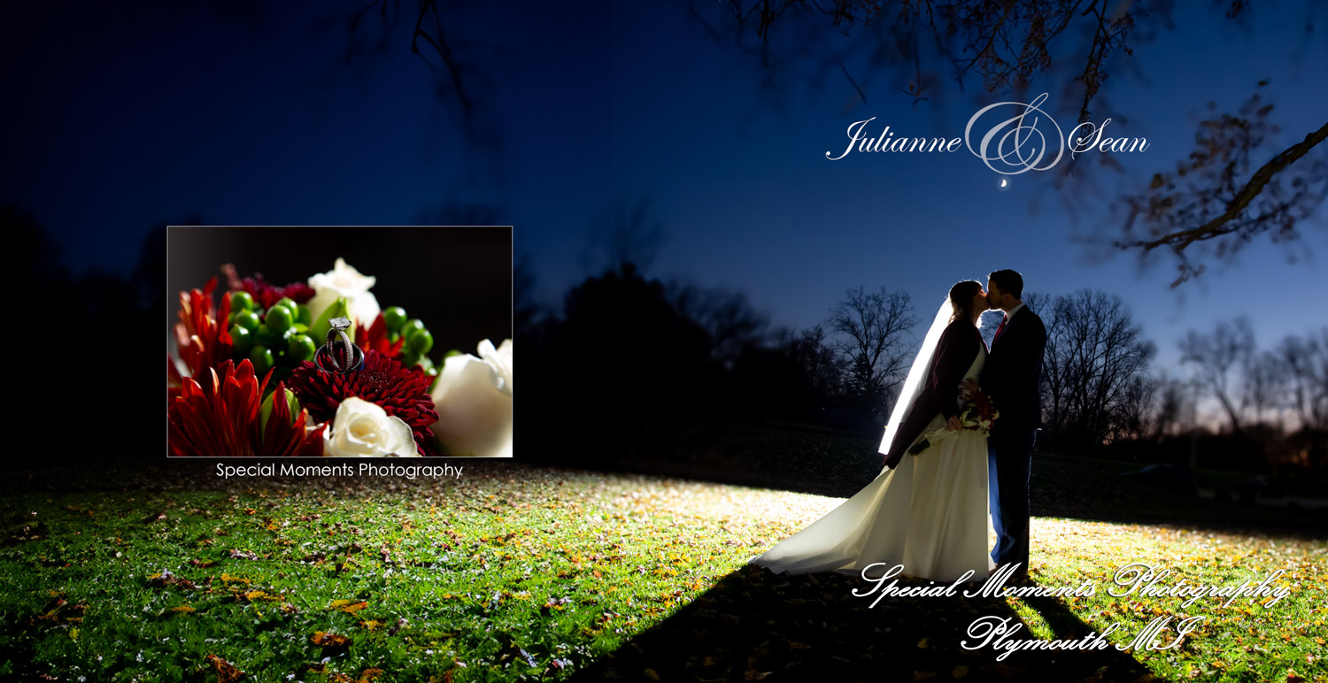 Sean & Julianne at One Under Banquet Hall Livonia MI wedding album photograph