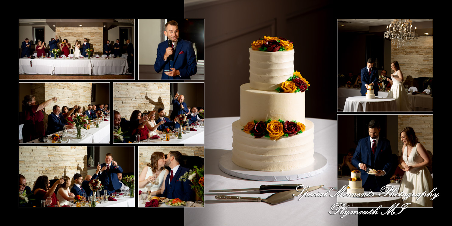 Sean & Julianne at One Under Banquet Hall Livonia MI wedding album photograph