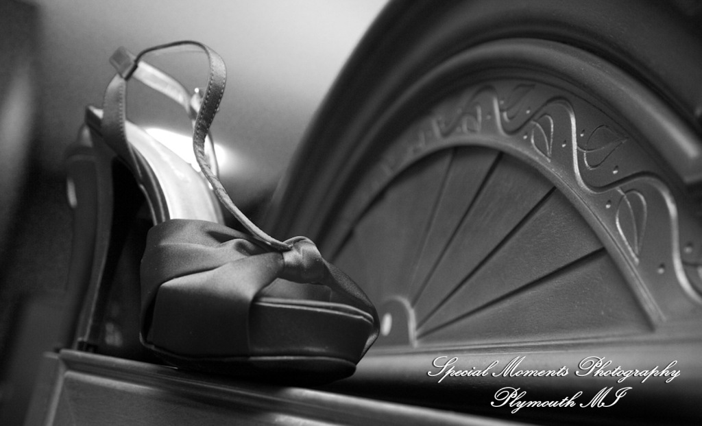 5 Star - Stephanie & Korey at Crystal Gardens Southgate MI wedding photography Shoe Shot