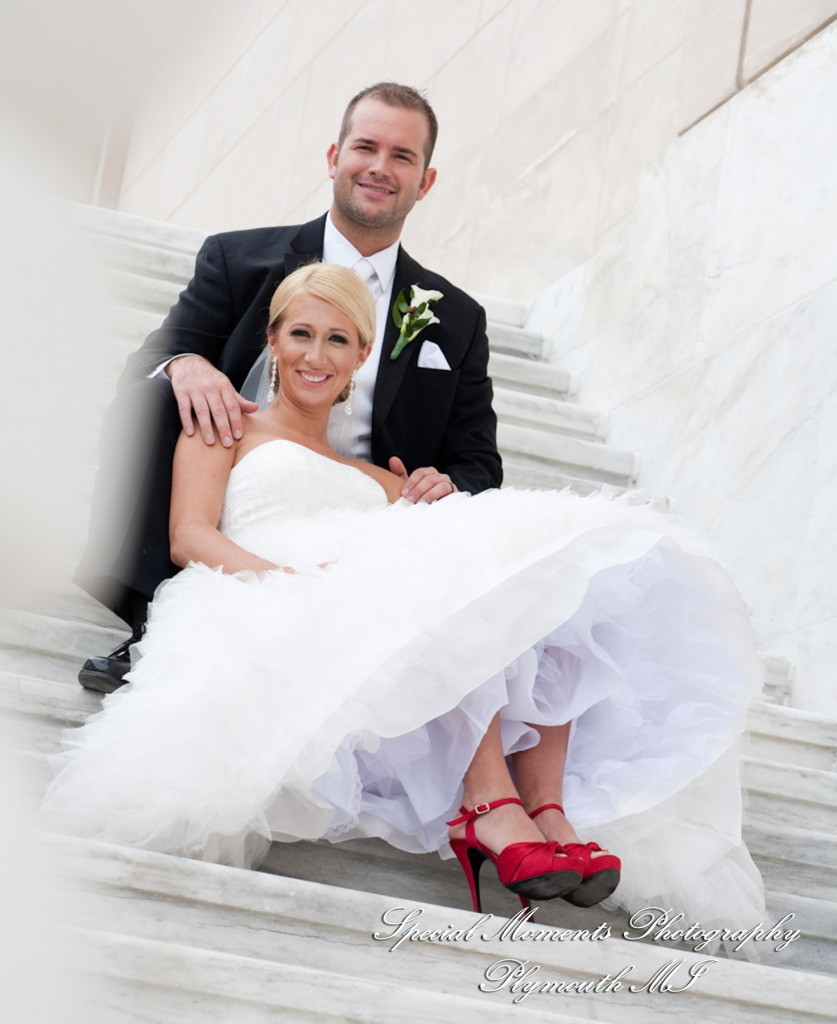 5 Star - Stephanie & Korey at Crystal Gardens Southgate MI wedding photography Shoe Shot