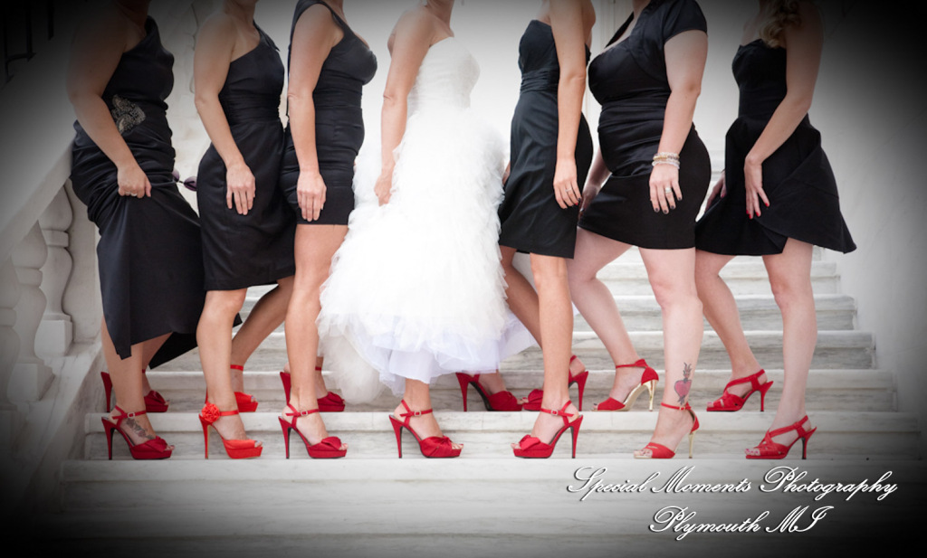 5 Star - Stephanie & Korey at Crystal Gardens Southgate MI wedding photography Shoe Shot