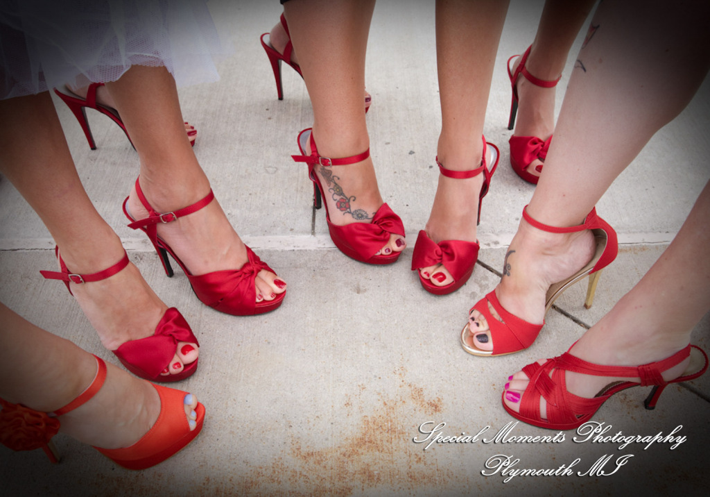 5 Star - Stephanie & Korey at Crystal Gardens Southgate MI wedding photography Shoe Shot