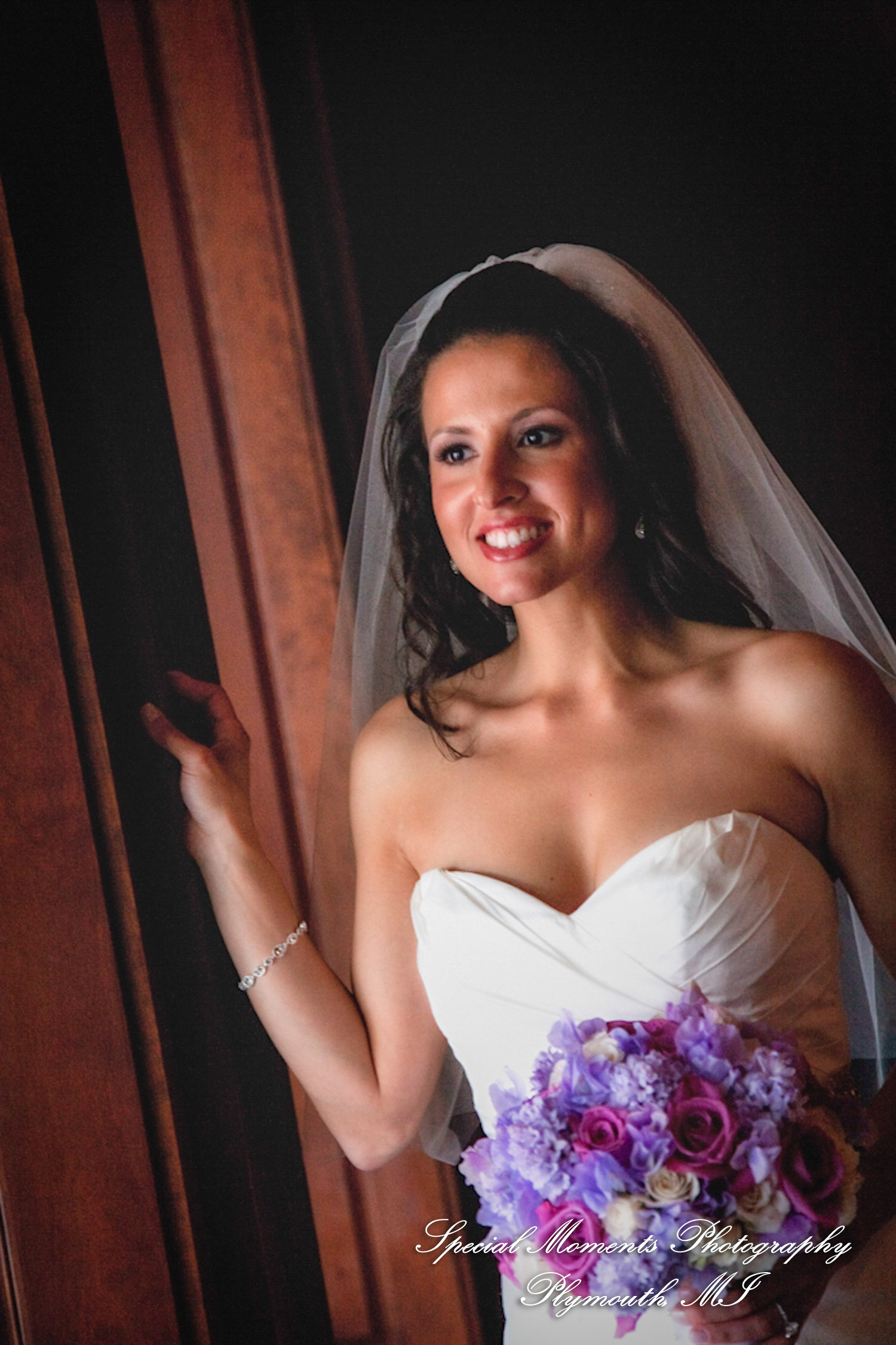 Marsha & Patrick at The Shrine of the Little Flower Royal Oak MI wedding photograph