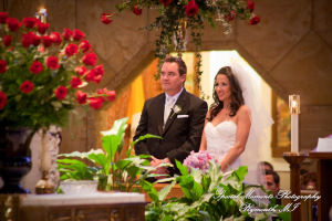 Marsha & Patrick at The Shrine of the Little Flower Royal Oak MI wedding photograph