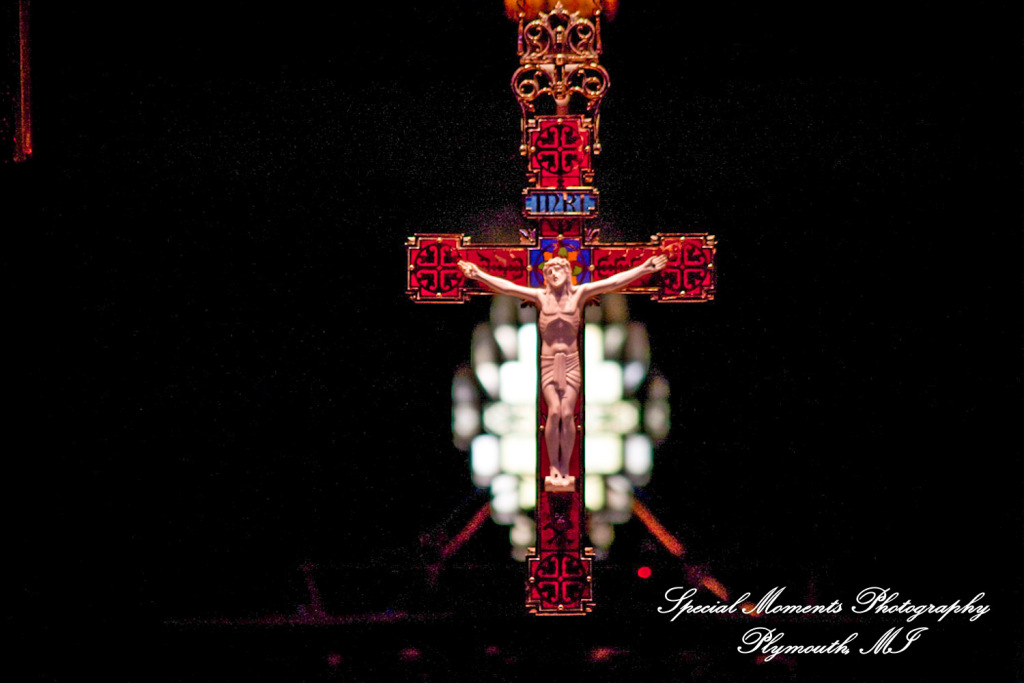 Marsha & Patrick at The Shrine of the Little Flower Royal Oak MI wedding photograph