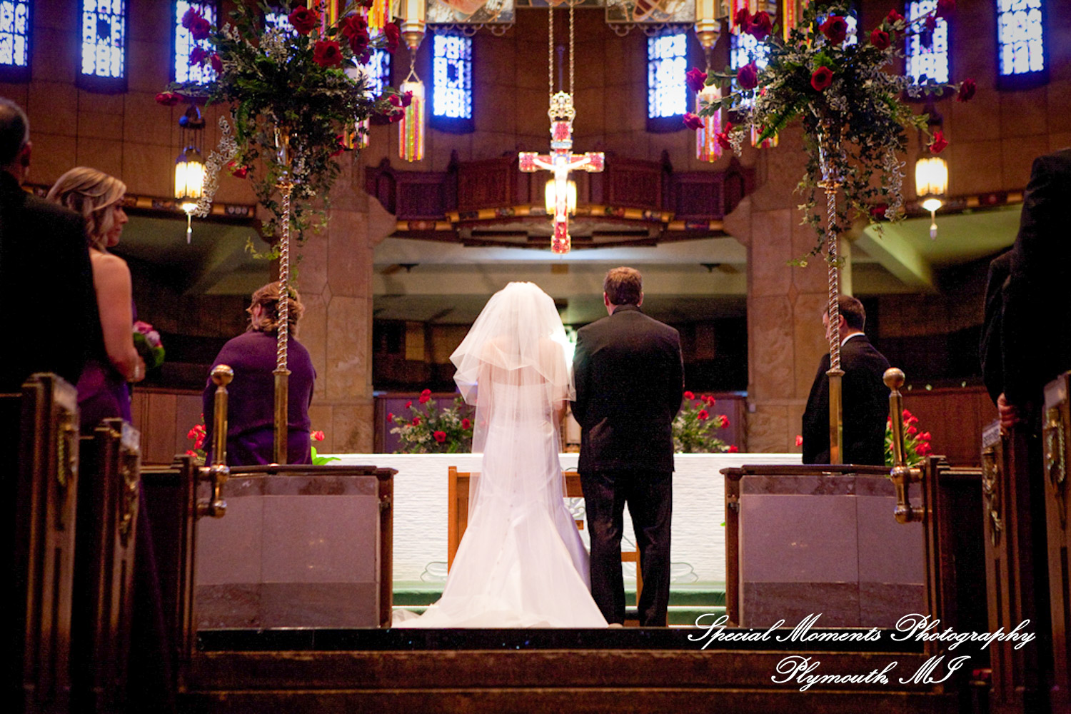 Marsha & Patrick at The Shrine of the Little Flower Royal Oak MI wedding photograph