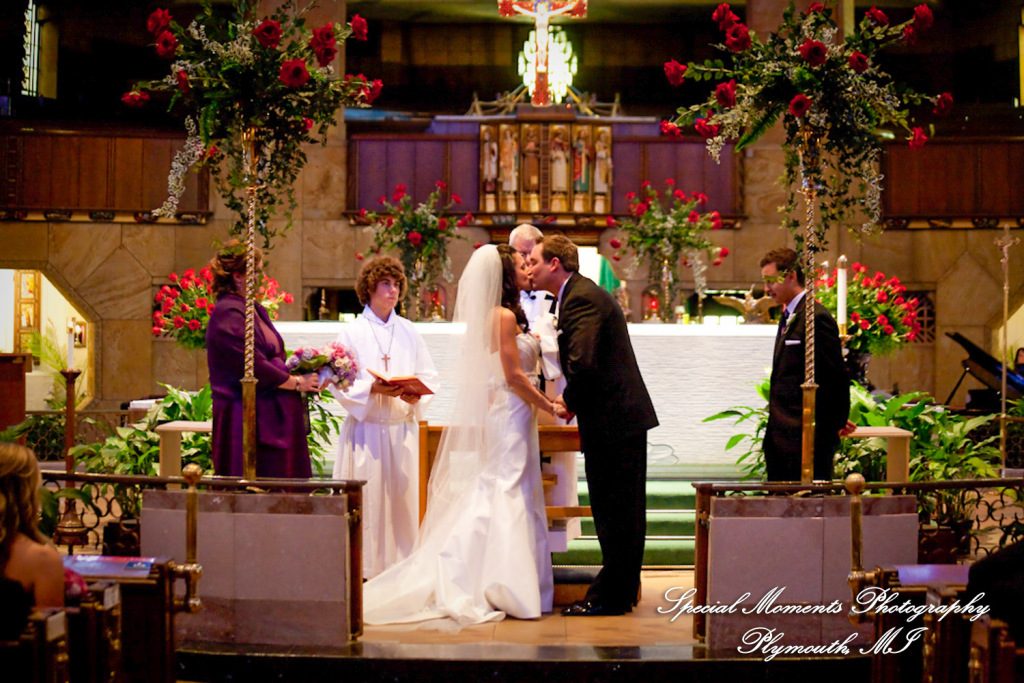 Marsha & Patrick at The Shrine of the Little Flower Royal Oak MI wedding photograph