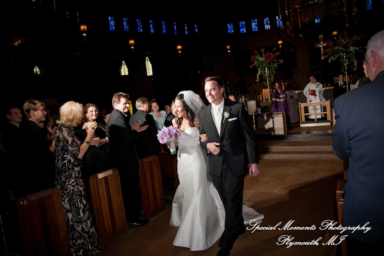 Marsha & Patrick at The Shrine of the Little Flower Royal Oak MI wedding photograph