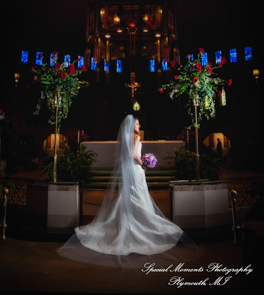 Marsha & Patrick at The Shrine of the Little Flower Royal Oak MI wedding photograph
