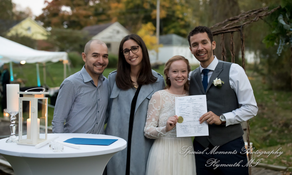 Anna & Jesus at Home Wedding & Reception Chelsea MI wedding photograph