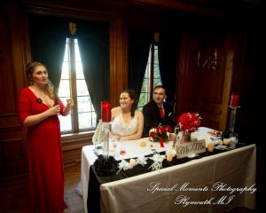 Patricia & Kyle at Canterbury Castle Lake Orion MI wedding photograph