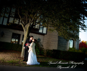 Patricia & Kyle at Canterbury Castle Lake Orion MI wedding photograph
