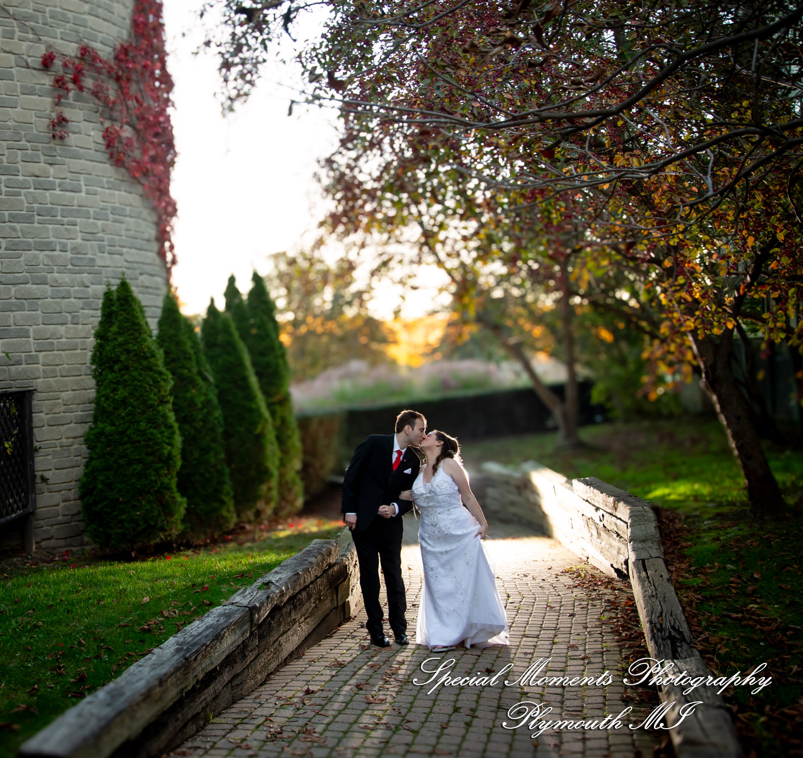 Patricia & Kyle at Canterbury Castle Lake Orion MI wedding photograph