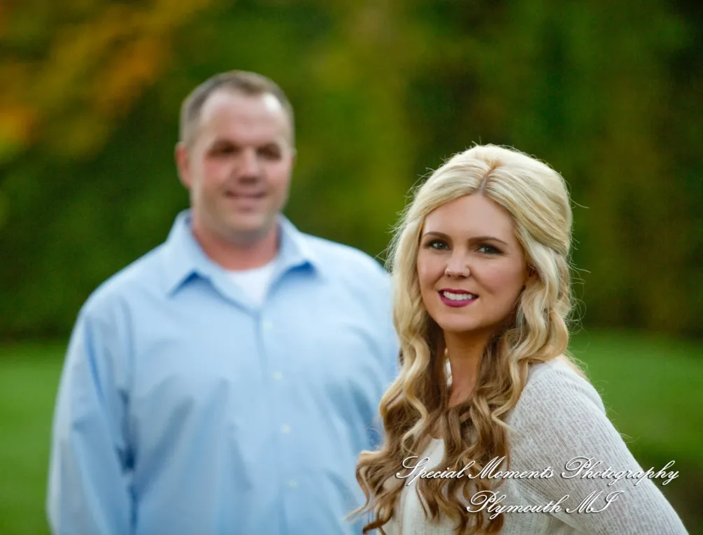Kristin & Matt Hines Park Northville MI engagement photograph