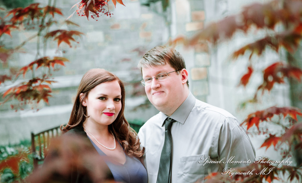 Jennifer & Joshua at Law Quad Ann Arbor MI Engagement wedding photograph
