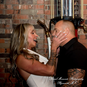 Laura & Mark at M1 Concourse Pontiac MI wedding photograph