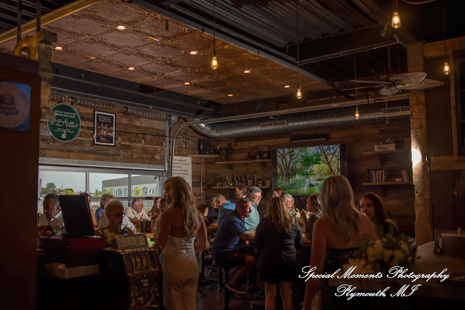 Laura & Mark at M1 Concourse Pontiac MI wedding photograph