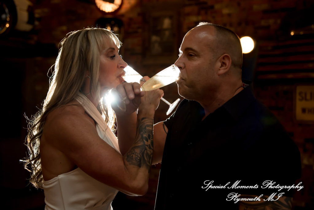 Laura & Mark at M1 Concourse Pontiac MI wedding photograph