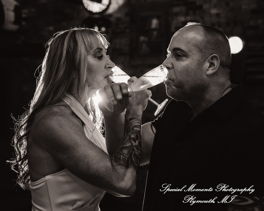 Laura & Mark at M1 Concourse Pontiac MI wedding photograph