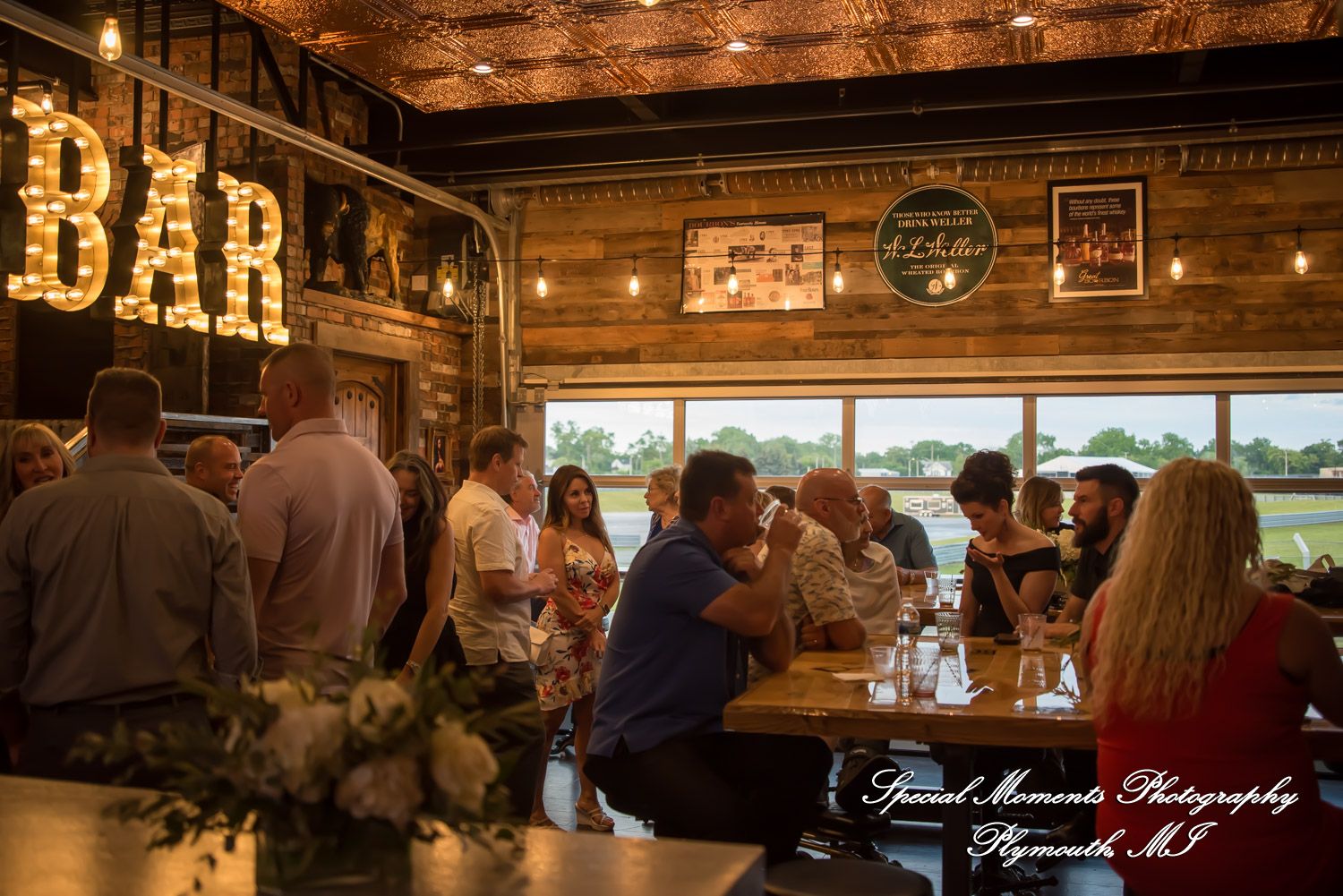 Laura & Mark at M1 Concourse Pontiac MI wedding photograph