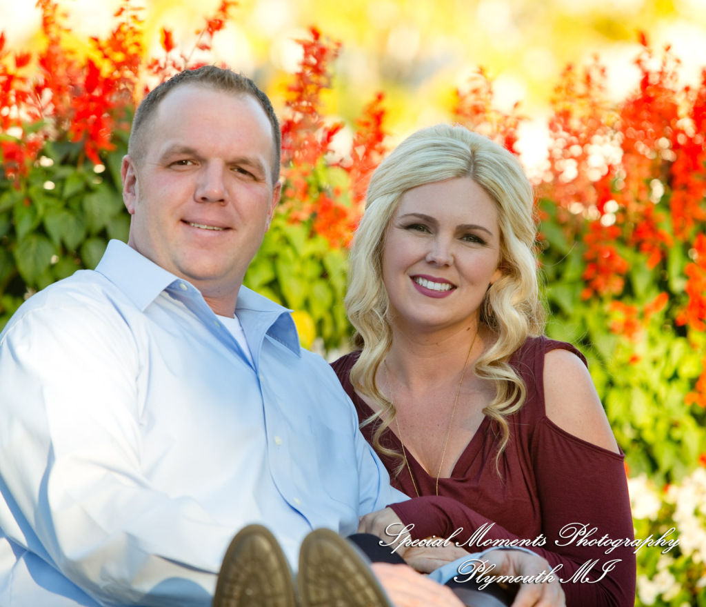 Downtown Plymouth MI engagement photograph