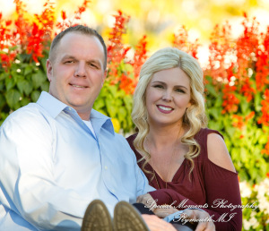 Downtown Plymouth MI engagement photograph
