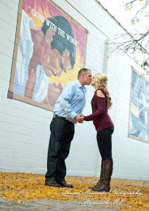 Downtown Plymouth MI engagement photograph