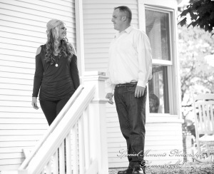 Downtown Plymouth MI engagement photograph