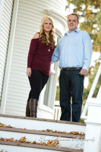 Downtown Plymouth MI engagement photograph
