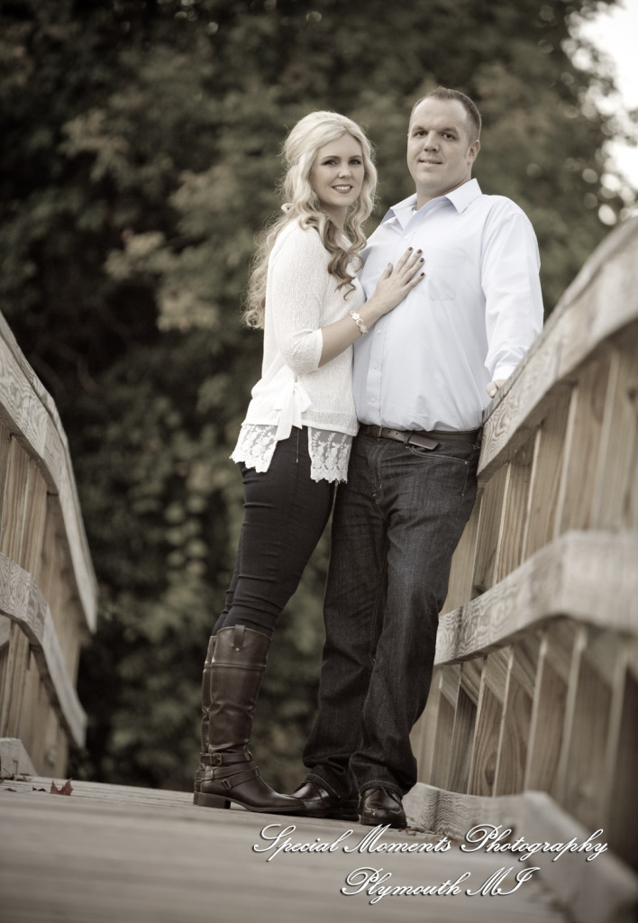 Hines Park Northville MI engagement photograph