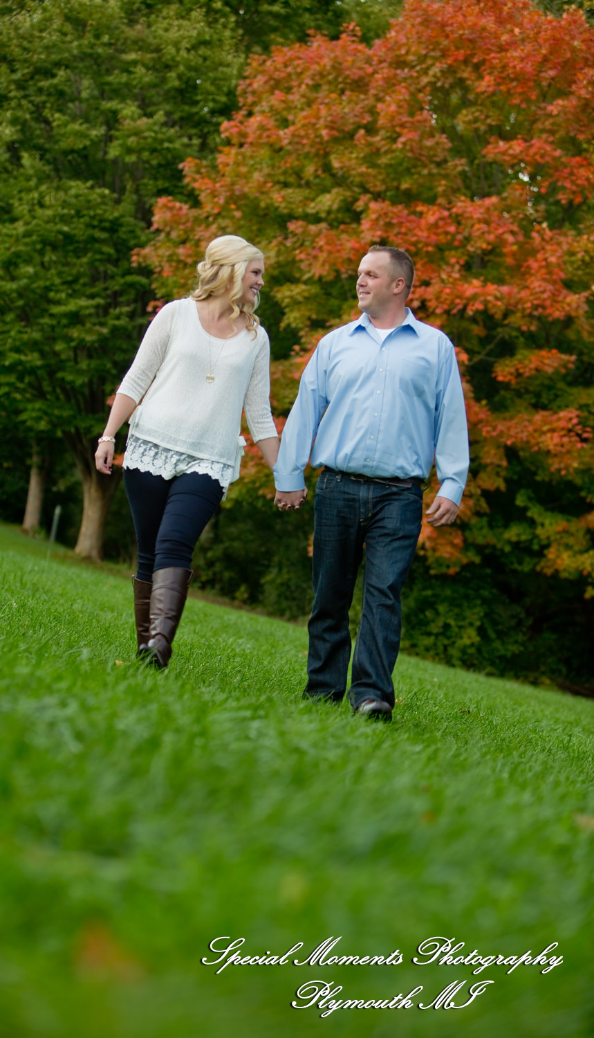 Hines Park Northville MI engagement photograph