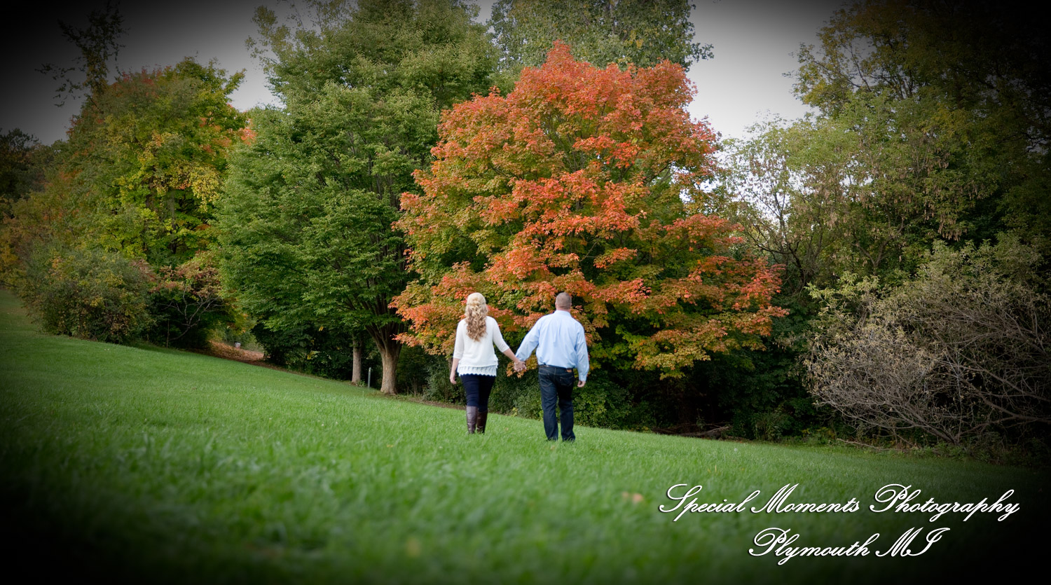Hines Park Northville MI engagement photograph