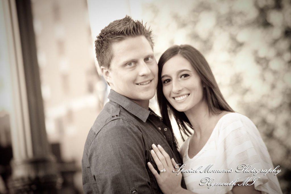 Diana & Kyle at Downtown Detroit engagement photography