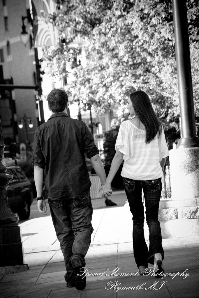 Diana & Kyle at Downtown Detroit engagement photography