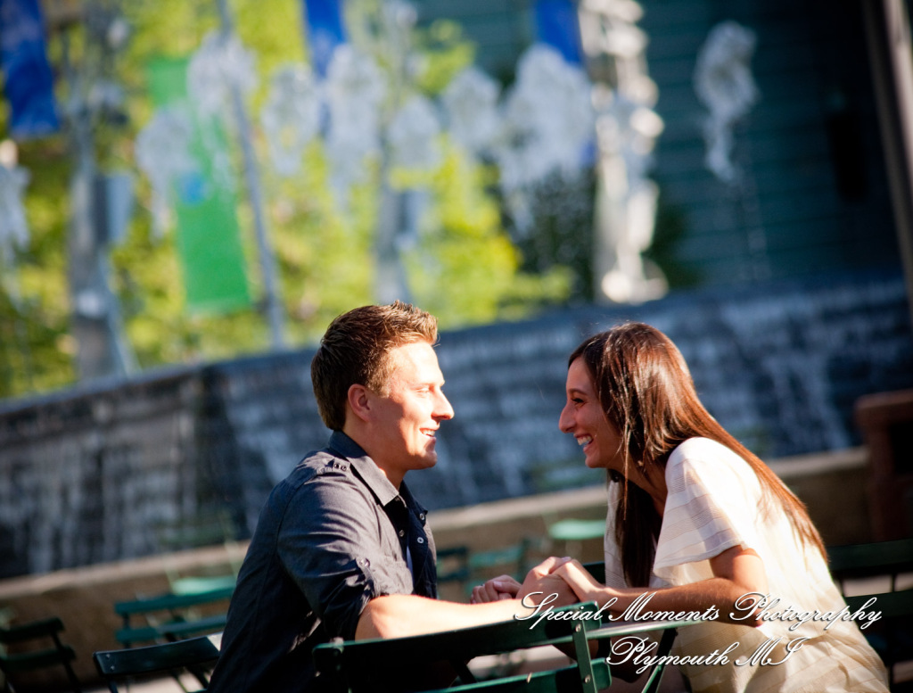 Diana & Kyle at Downtown Detroit engagement photography