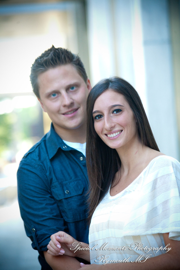Diana & Kyle at Downtown Detroit engagement photography